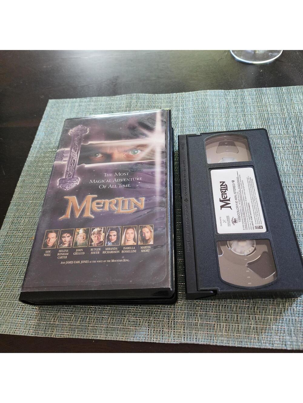 Merlin VHS Tested Excellent Condition Fantasy Mini Series Sam Neill Hallmark